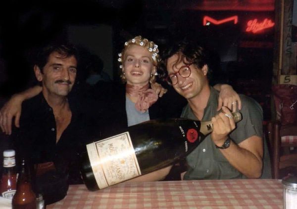 Harry Dean Stanton with Nastassja Kinski and Wim Wenders